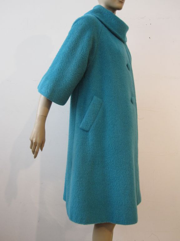 aqua wool coat