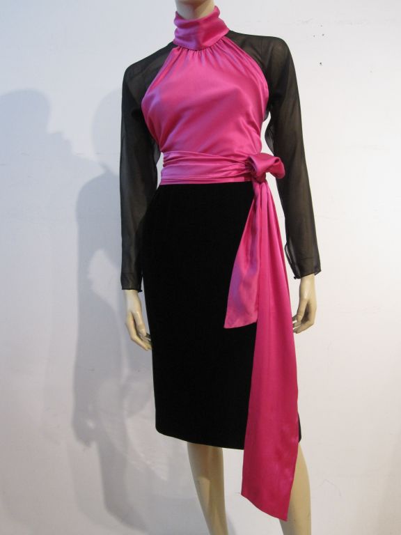Oscar De la Renta 80s Ultra-Sexy Cocktail Dress