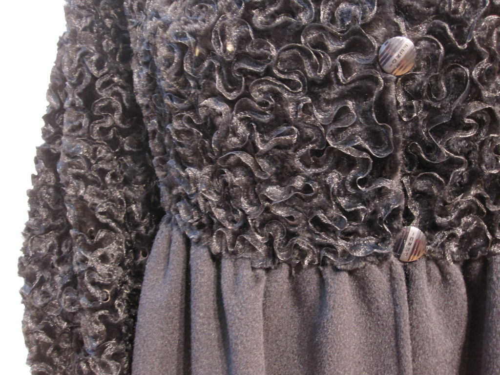 Fendi Ribbon and Chenille  Embellished Wool Smock Coat 4