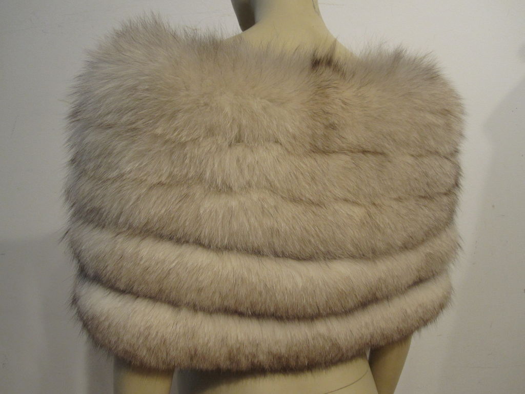 50s Silver Fox Tiered Stole 1
