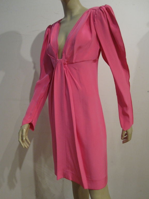 Tarquin Ebker Pink Crepe Cocktail Dress w/ Empire Style 1