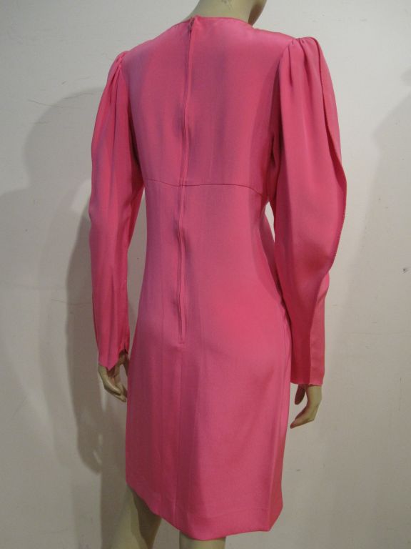 Tarquin Ebker Pink Crepe Cocktail Dress w/ Empire Style 2