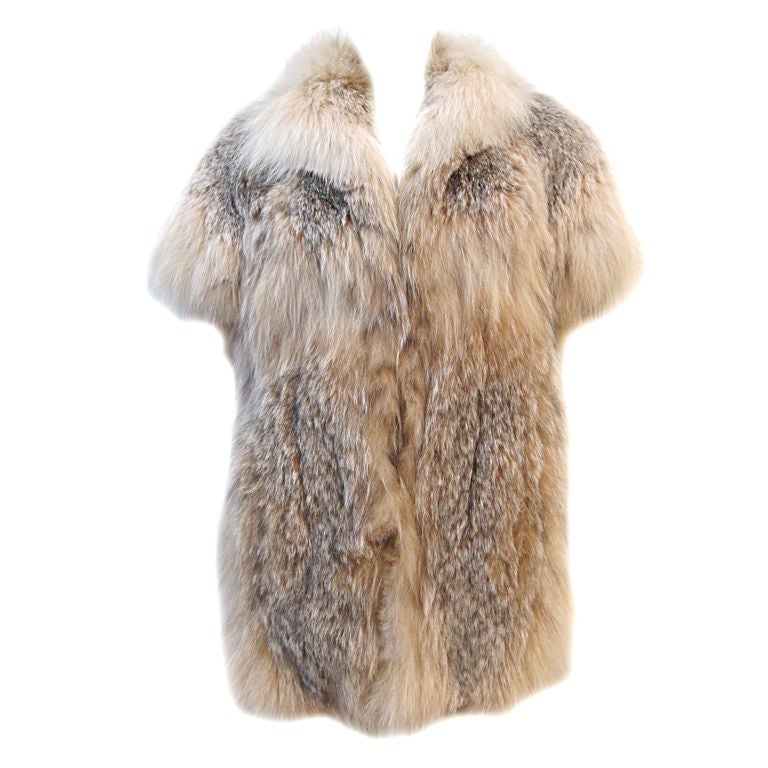 70s Russian Lynx Vest w/ Cap Sleeves