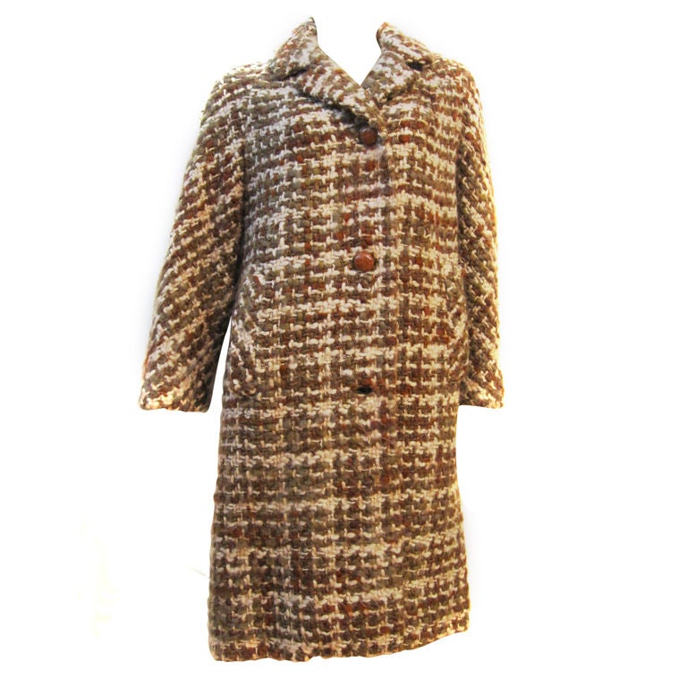 Lilli Ann 50s Wool Tweed Car Coat