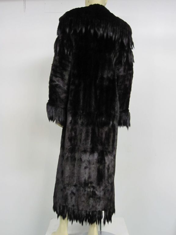 Neiman Marcus 70s Maxi Coat in Stoat Fur with Tail Fringe at 1stdibs