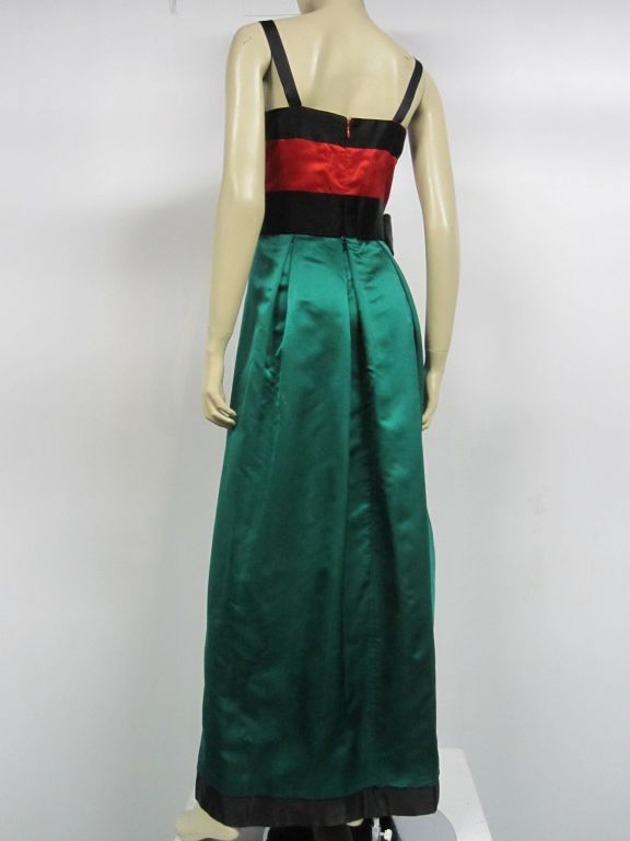 Women's Bill Blass Silk Satin 80s Gown