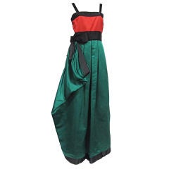 Bill Blass Silk Satin 80s Gown 5