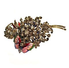 Mine-Cut Diamond and Sterling Fur Clip 8