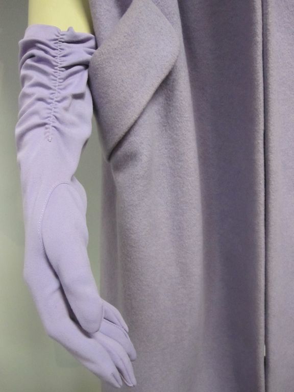 Incredible 50s Violet Coat w/ Huge Matching Fox Collar 5