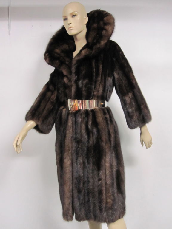 60s Luxurious Barguzin Sable Coat with Shawl Collar 1