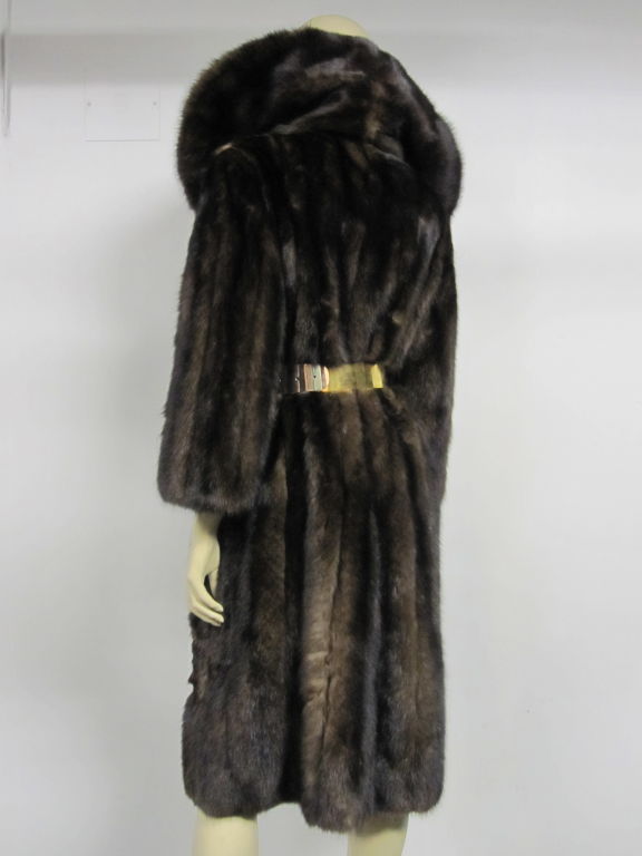 60s Luxurious Barguzin Sable Coat with Shawl Collar 2