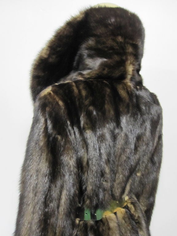 60s Luxurious Barguzin Sable Coat with Shawl Collar 3