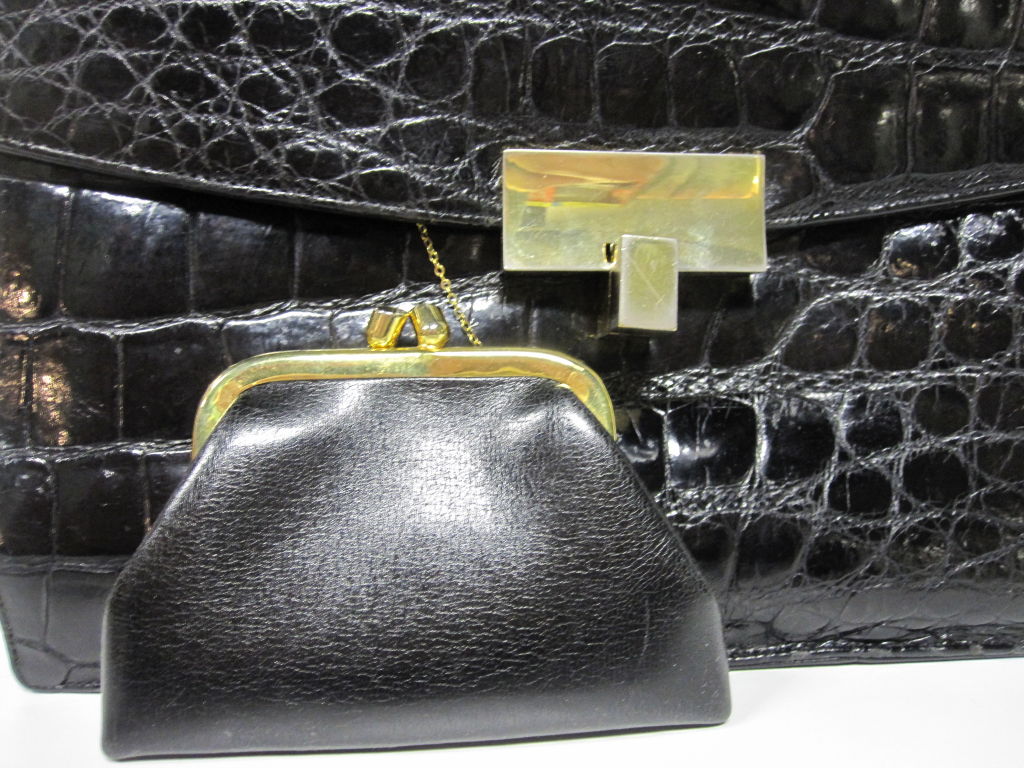 Koret Structured 60s Alligator Handbag 4