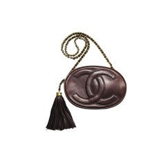 Chanel Oval "CC" Logo Lambskin Shoulderbag with Tassel