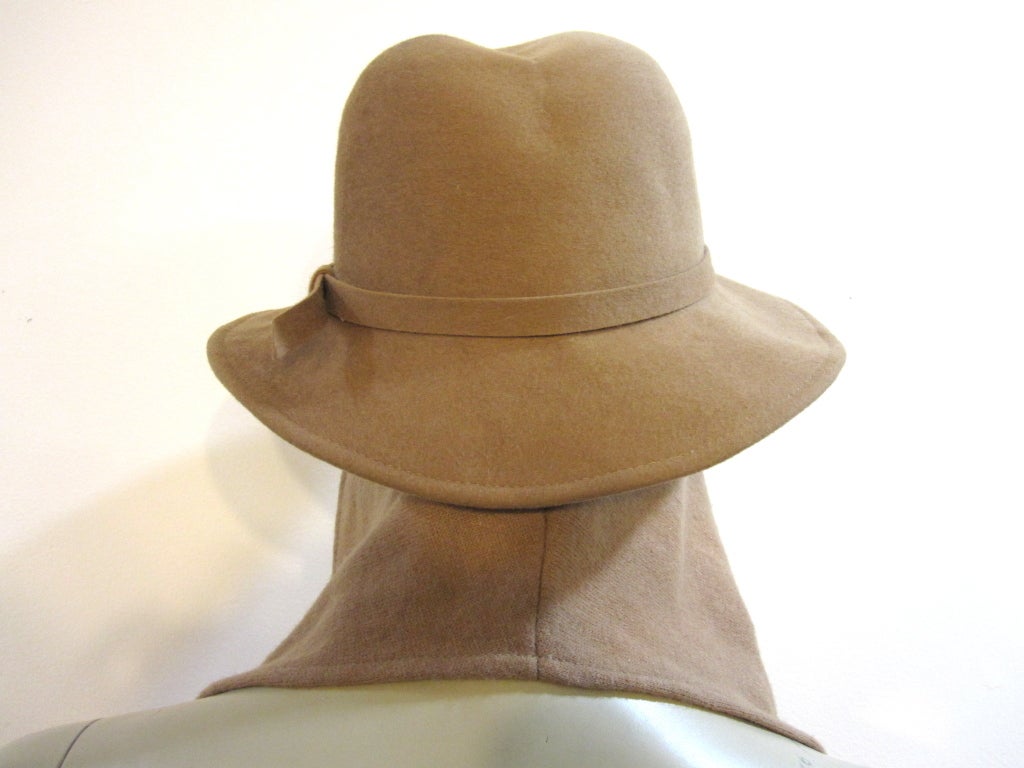 hats with scarf attached