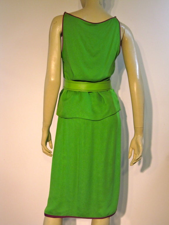 James Galanos 70s Silk Chiffon 2-Piece Set w/ Finished Layers 1