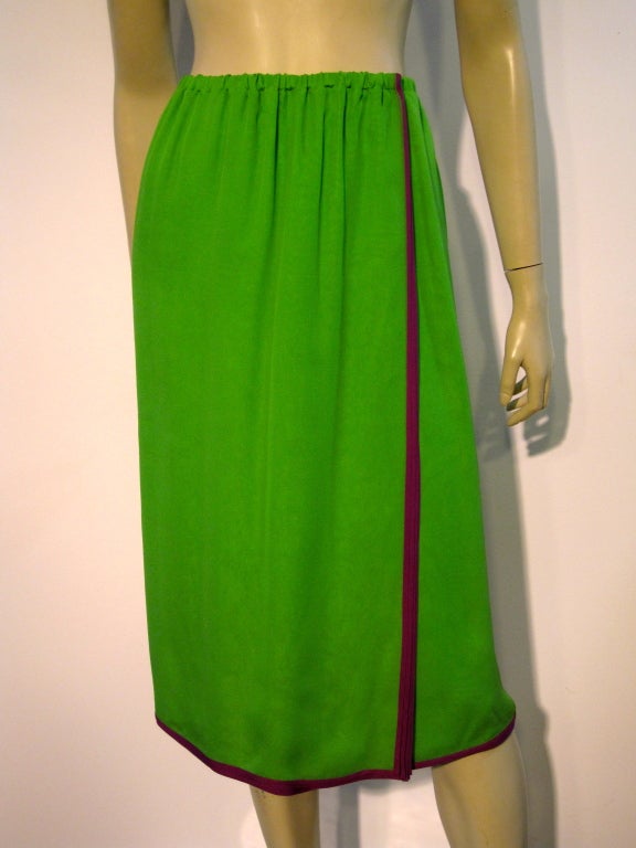 James Galanos 70s Silk Chiffon 2-Piece Set w/ Finished Layers 5