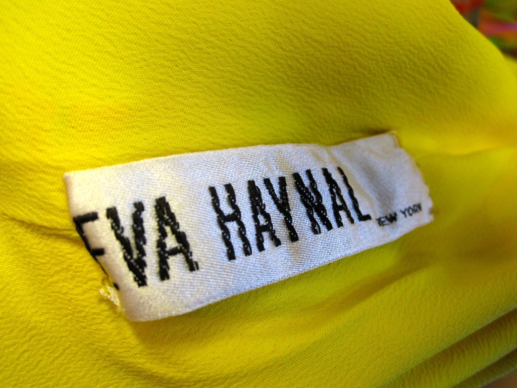 60s Eva Haynal Pucci-esque Caftan w/ Embellished Trim 6