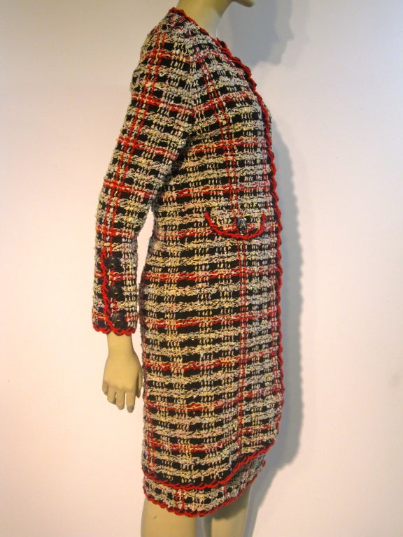 Adolfo 70s Bouclé Knit Skirt Suit in the Chanel Style 1