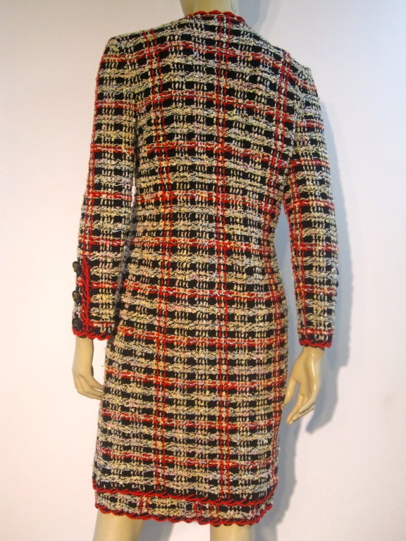 Adolfo 70s Bouclé Knit Skirt Suit in the Chanel Style 2