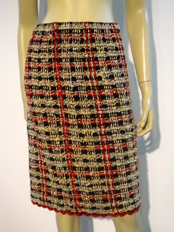 Adolfo 70s Bouclé Knit Skirt Suit in the Chanel Style 6