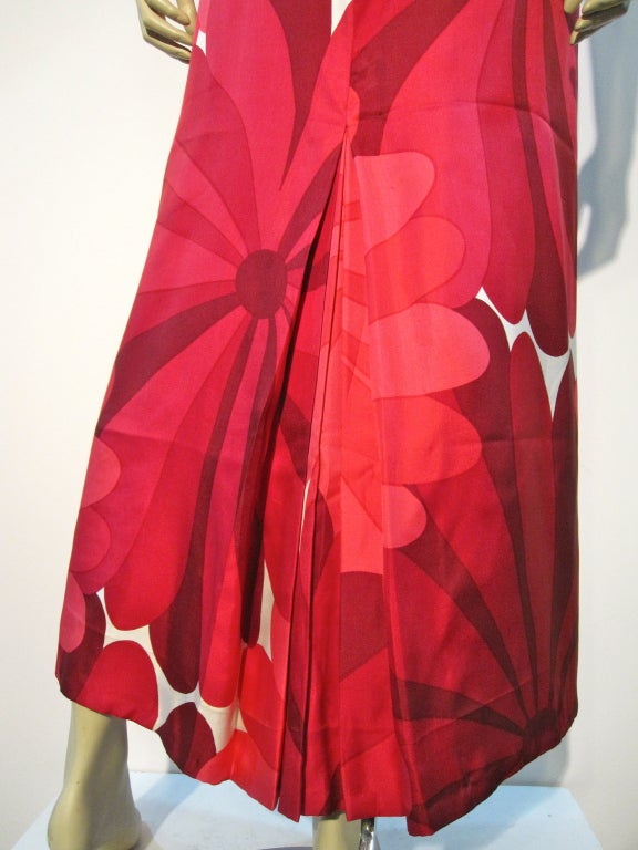 Pauline Trigere 60s Silk Print 2-Piece Midriff Jacket and Skirt In Excellent Condition For Sale In Gresham, OR
