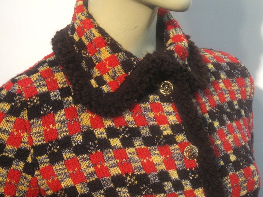 70s Adolfo Gorgeous Knit Suit with Yarn Fringe Trim! 1