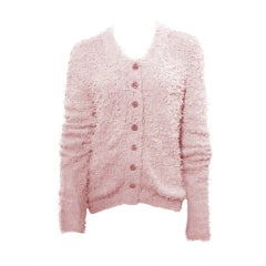 Vintage Dolce and Gabanna Pale Pink Textured Knit Cardigan