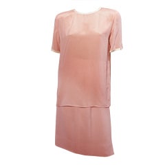 Valentino 2-Piece Pink Silk Tunic and Skirt