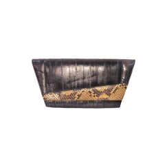 80s Eel Skin and Snake Trapezoid Clutch 11