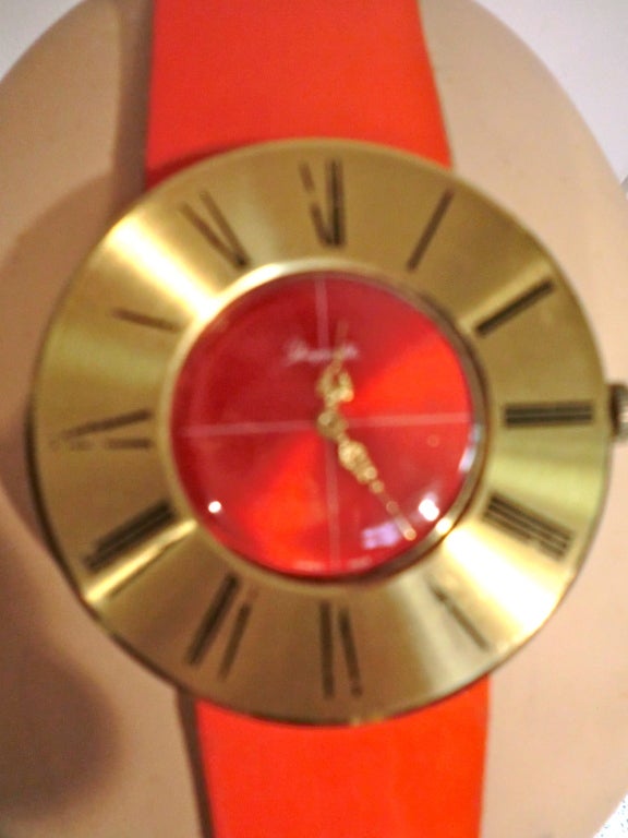 Women's House of Schiaparelli Neon Orange Wristwatch