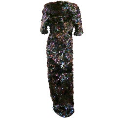 60s Iridescent Large Sequin Gown