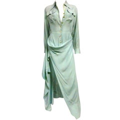 Vintage Jean Paul Gaultier Femme Shirtdress in Seafoam