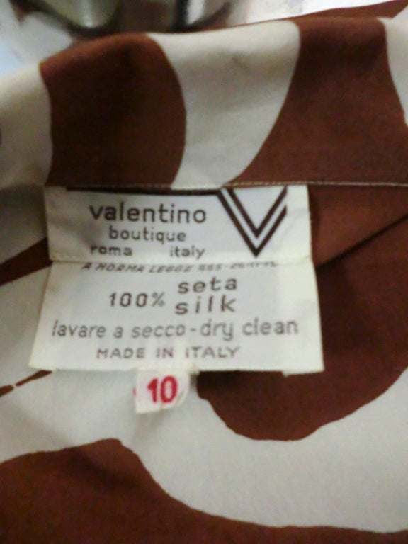 Valentino 80s Leaf Print Silk Pantsuit 5