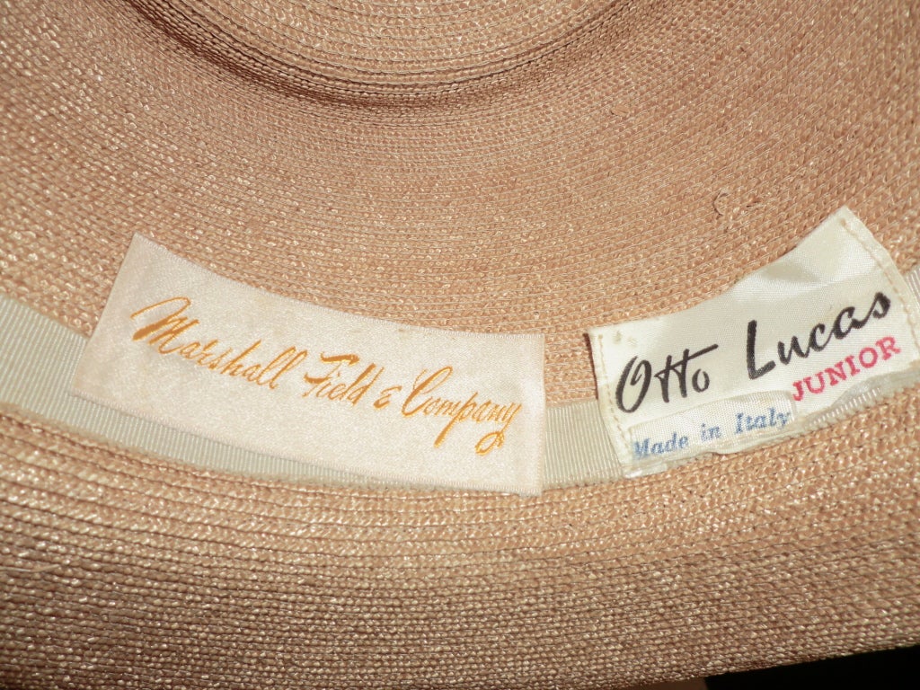 Women's Otto Lucas 60s Straw and Burlap Hat