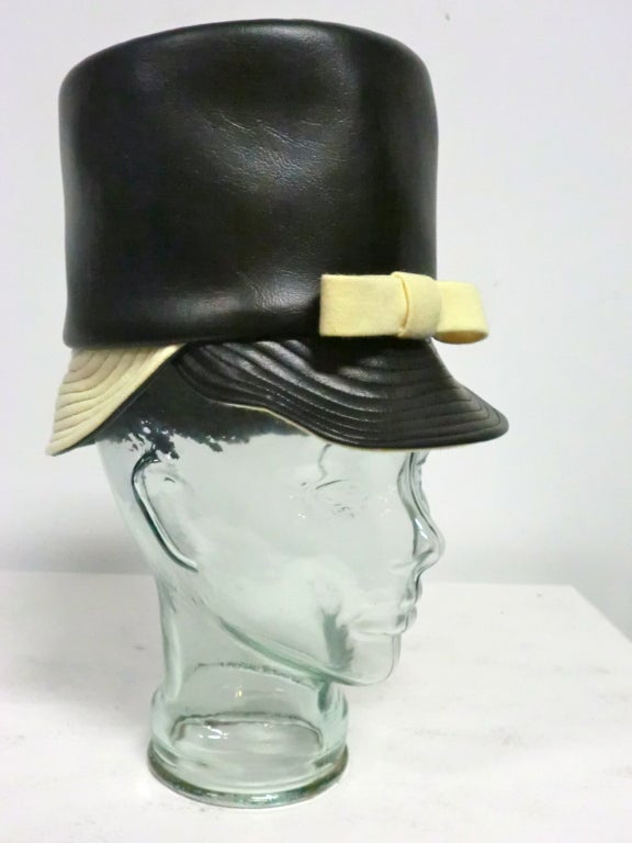 Black Mod 60s Mr. John Hat with Double Brim and High Crown