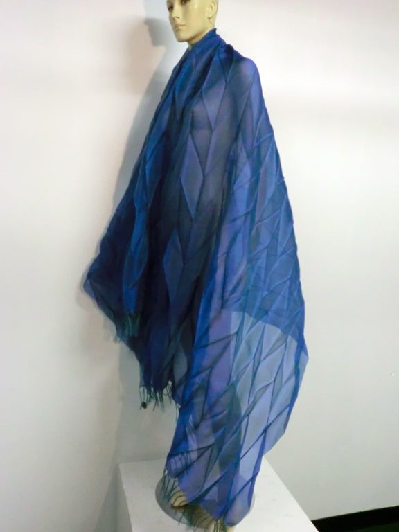 Women's Issey Miyake Silk and Linen Pleated Scarf