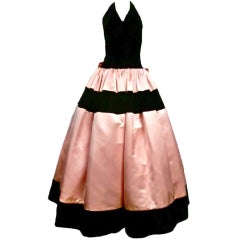 Escada Satin and Velvet Ball Gown w/ Stole 10