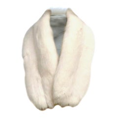 Fabulous 50s White Fox Stole - Extra Wide!