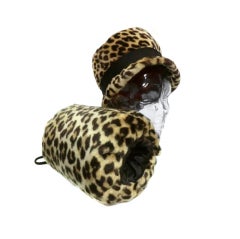 Fabulous Faux Leopard Hat and Muff Set 4