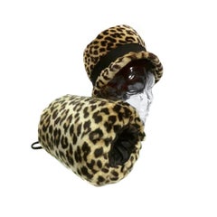 Fabulous Faux Leopard Hat and Muff Set