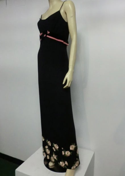 60s Enid Morris Empire Waist Gown and Jacket with Embroidery 2