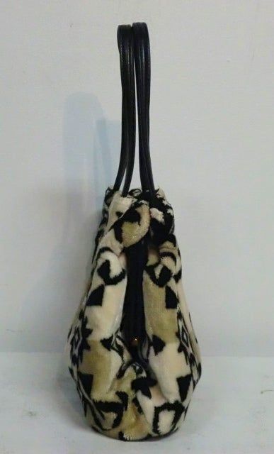 Velour 60s Handbag with SouthWest Pattern 2