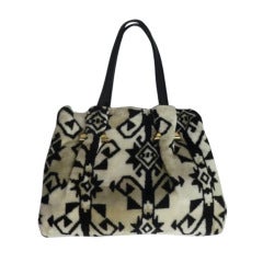 Velour 60s Handbag with SouthWest Pattern
