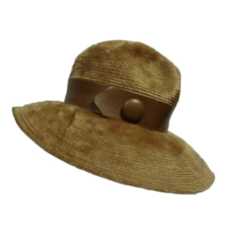 Christian Dior 70s Mohair Fedora w/ Leather Band