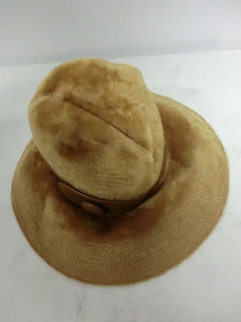 Christian Dior 70s Mohair Fedora w/ Leather Band 3
