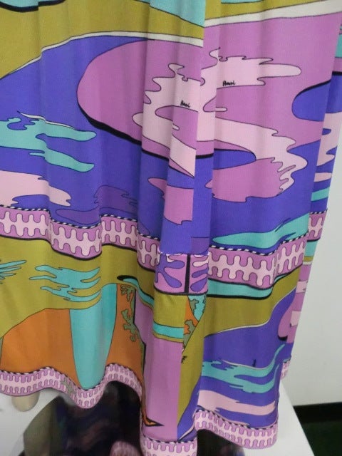 Fabulous Bessi Mod Print Silk Jersey 60s Maxi 3