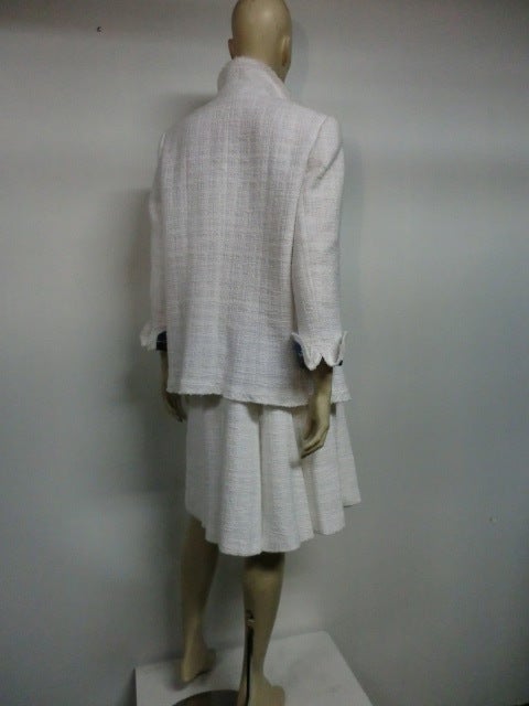 Chanel Tweed and Silk 3-Piece Skirt Suit
