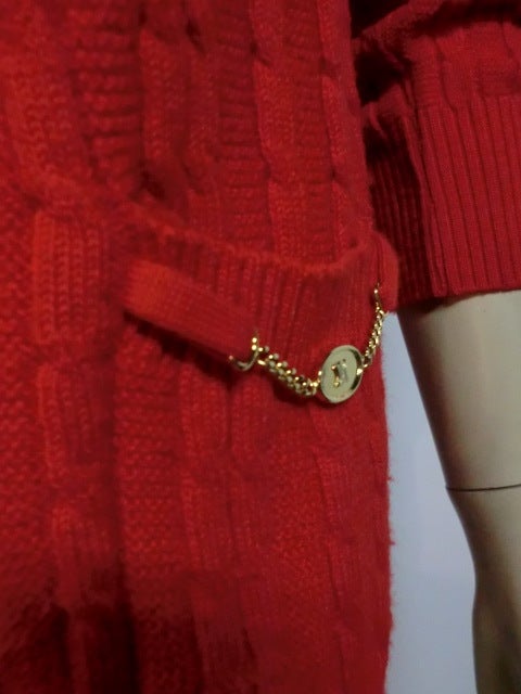 red and gold sweater