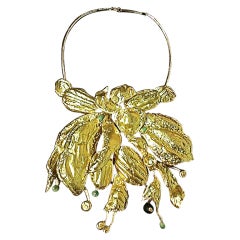 Incredible Lisa Sotilis Pure Gold Organic-Inspired Bib Necklace